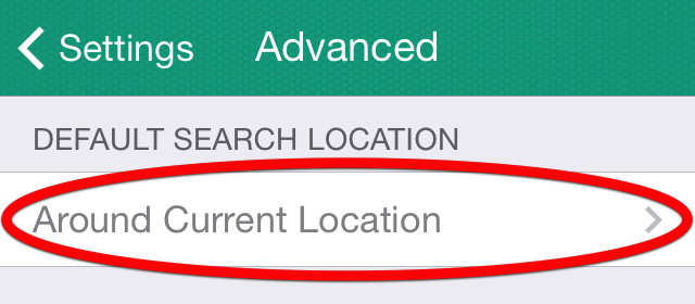 Default Search Location